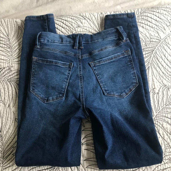 Good American Jeans Always Fits Good Legs 00-4 dark indigo stretch denim skinny - Picture 4 of 8